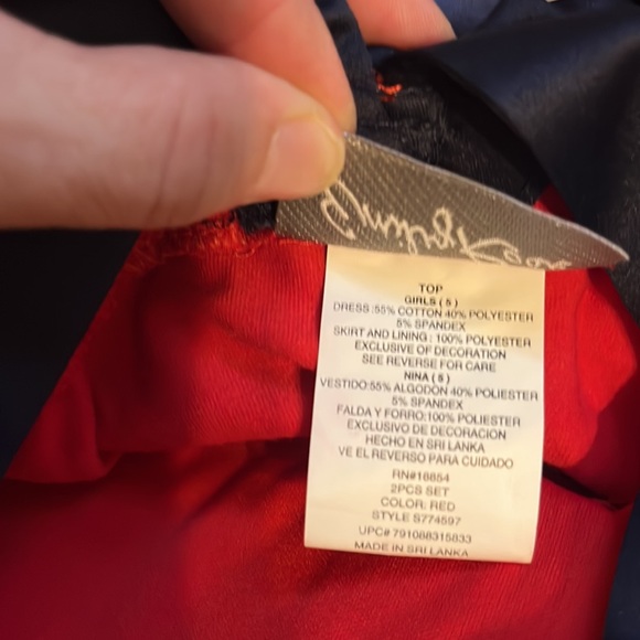 Emily Rose red white & blue dresses 3 pieces satin embroidered star/ butterfly 5 - Picture 14 of 16